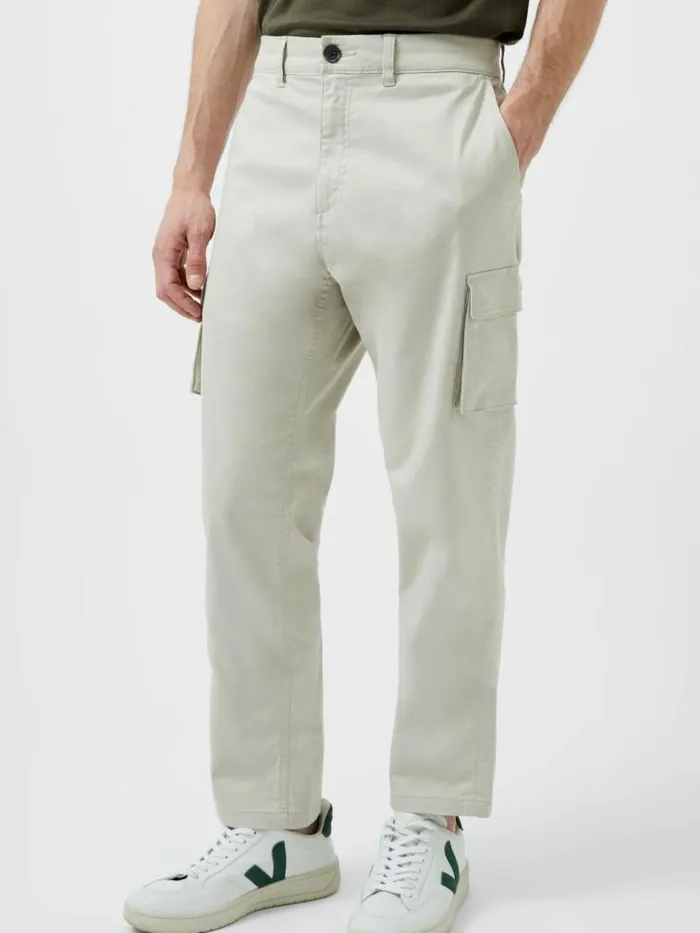 French Connection Smart Cargo Pants Stone Men Trousers