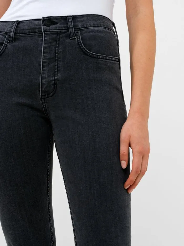 French Connection Soft Stretch Denim High Rise Skinny Jeans 30 Inch Charcoal Women Trousers
