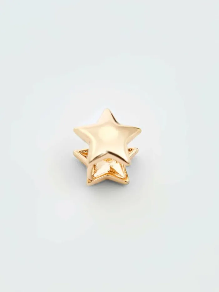 French Connection Solid Star Huggie Earrings Gold Women Jewellery