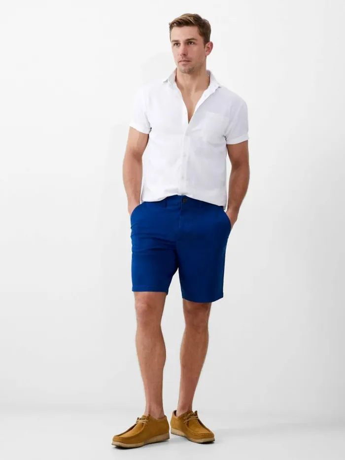 French Connection Stretch Chino Shorts Navy Men Shorts