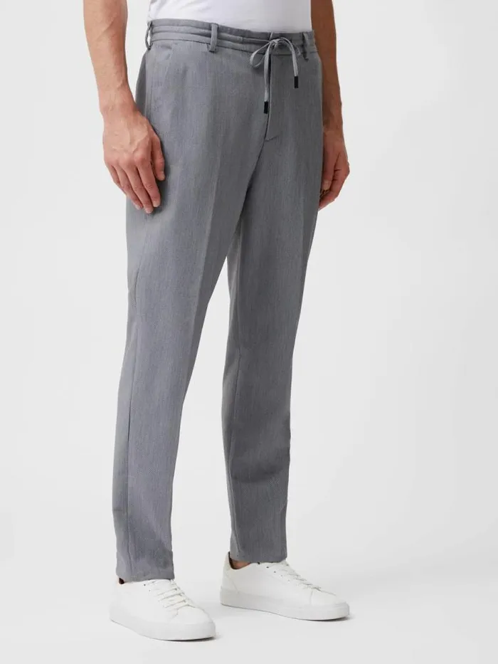 French Connection Stretch Knitted Trousers Light Grey Men Trousers