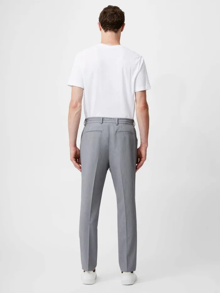 French Connection Stretch Knitted Trousers Light Grey Men Trousers