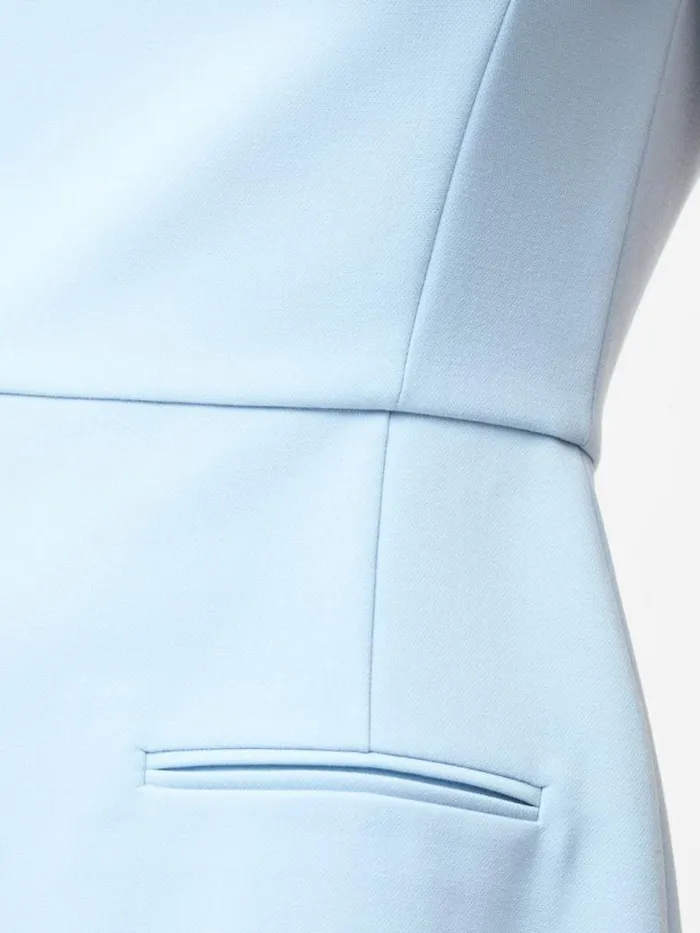 French Connection Whisper Crew Neck Mini Dress Cashmere Blue Women Dresses