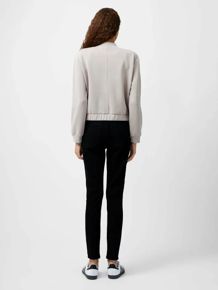 French Connection Wren Zip Through Bomber Jacket Washed Macchiato Women Coats and Jackets