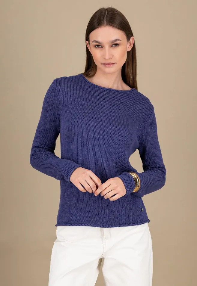 FYNCHHATTON 100 Cotton Sweater Crimson Redblue Purplemilk Women Sweater