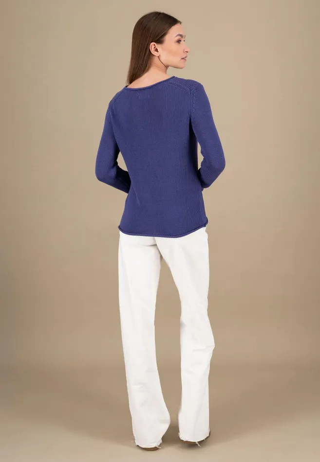 FYNCHHATTON 100 Cotton Sweater Crimson Redblue Purplemilk Women Sweater