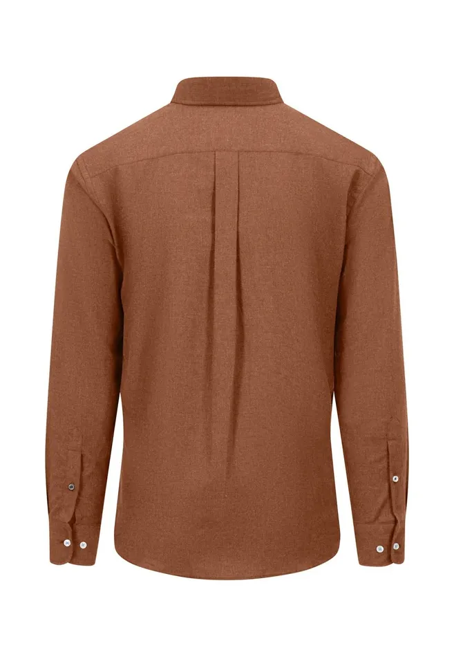 FYNCHHATTON Collar Flannel Shirt With A Buttondown Collar Cloud Bluenavyhazelcharcoal Men Shirts
