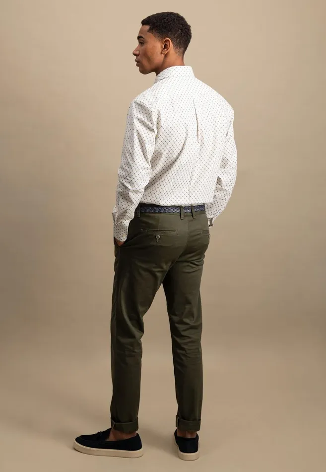 FYNCHHATTON Cotton Shirt With Buttondown Collar Attention Photos Vivid Yellowpoppy Rednavy Men Shirts