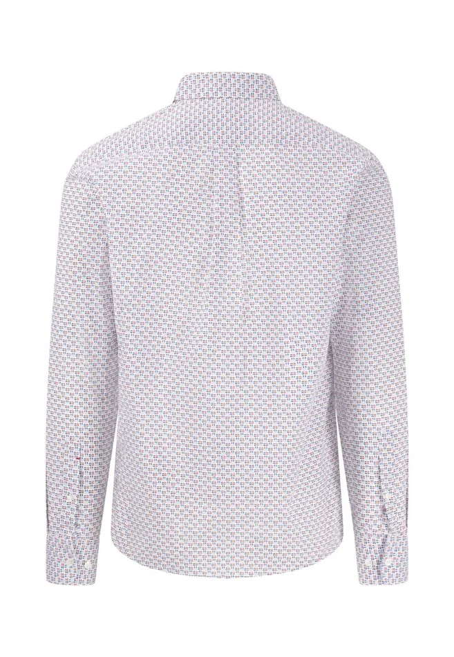 FYNCHHATTON Cotton Shirt With Buttondown Collar Attention Photos Vivid Yellowpoppy Rednavy Men Shirts