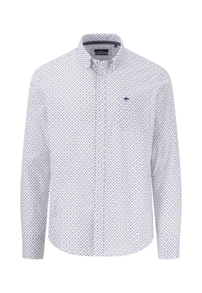 FYNCHHATTON Cotton Shirt With Buttondown Collar Attention Photos Vivid Yellowpoppy Rednavy Men Shirts