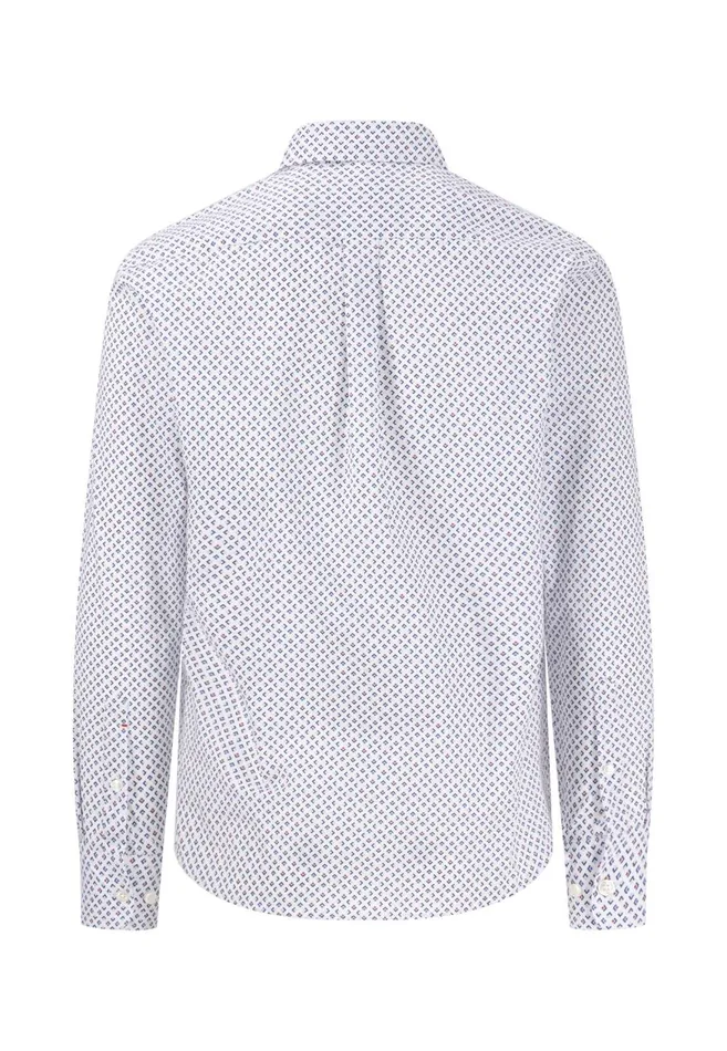 FYNCHHATTON Cotton Shirt With Buttondown Collar Attention Photos Vivid Yellowpoppy Rednavy Men Shirts