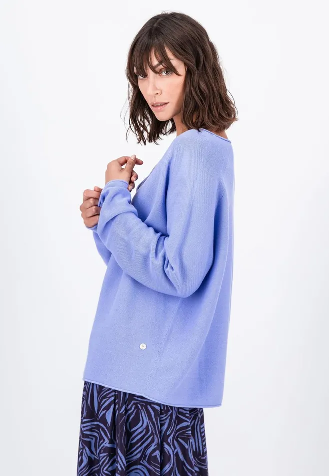 FYNCHHATTON Cotton Sweater With Vneckline Faded Lavendermilkelegant Pinkdusty Rosemodern Plumroyal Blueaqua Seablack Women Sweater