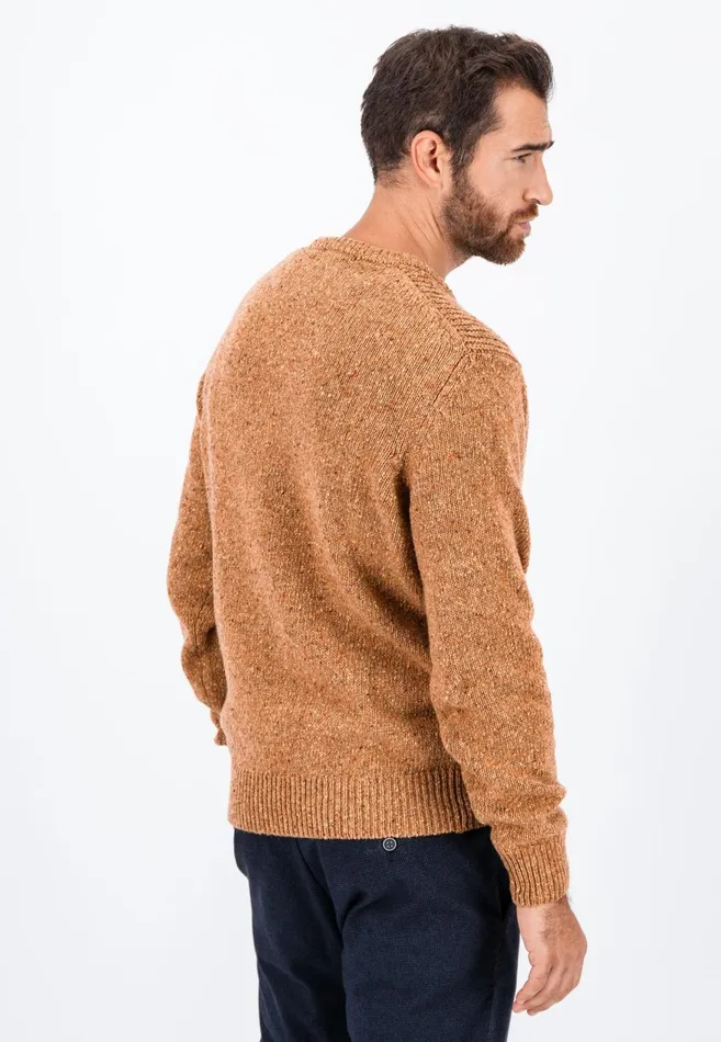 FYNCHHATTON Donegal Knitting Sweater From Wool Mix New Dijonflamecloud Bluenavywinter Whitesteel Men Sweater