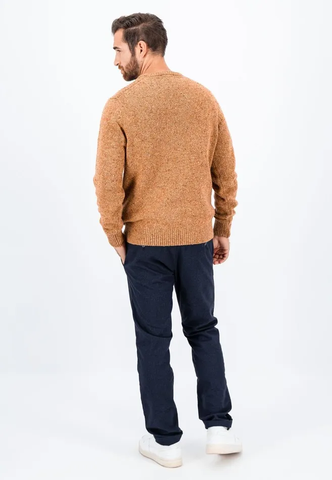 FYNCHHATTON Donegal Knitting Sweater From Wool Mix New Dijonflamecloud Bluenavywinter Whitesteel Men Sweater