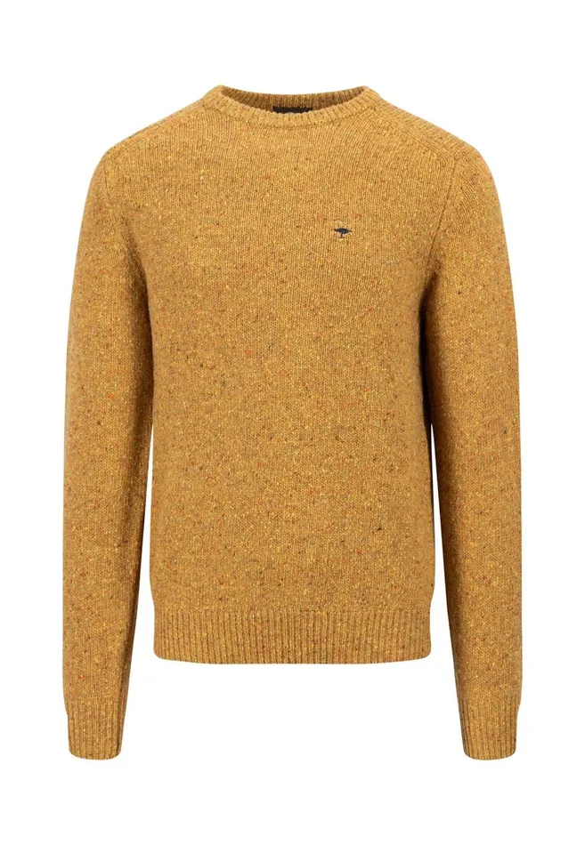 FYNCHHATTON Donegal Knitting Sweater From Wool Mix New Dijonflamecloud Bluenavywinter Whitesteel Men Sweater