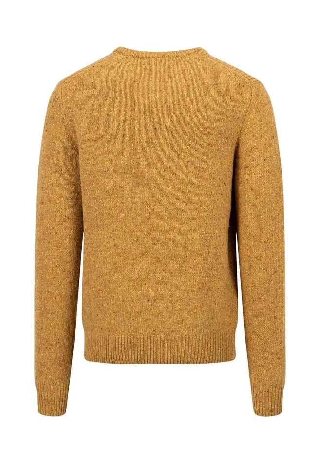 FYNCHHATTON Donegal Knitting Sweater From Wool Mix New Dijonflamecloud Bluenavywinter Whitesteel Men Sweater