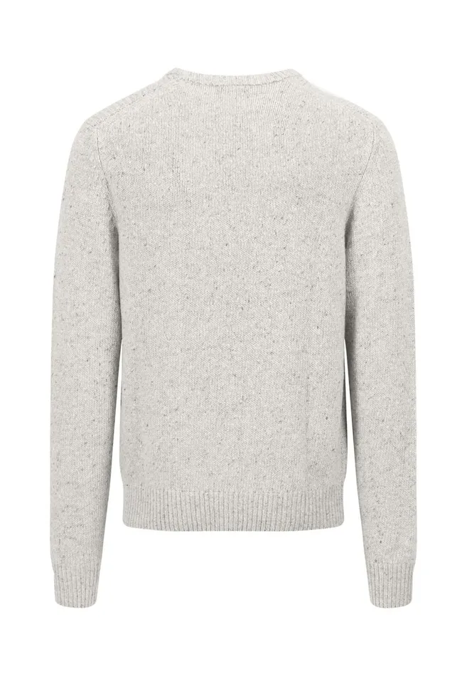 FYNCHHATTON Donegal Knitting Sweater From Wool Mix New Dijonflamecloud Bluenavywinter Whitesteel Men Sweater