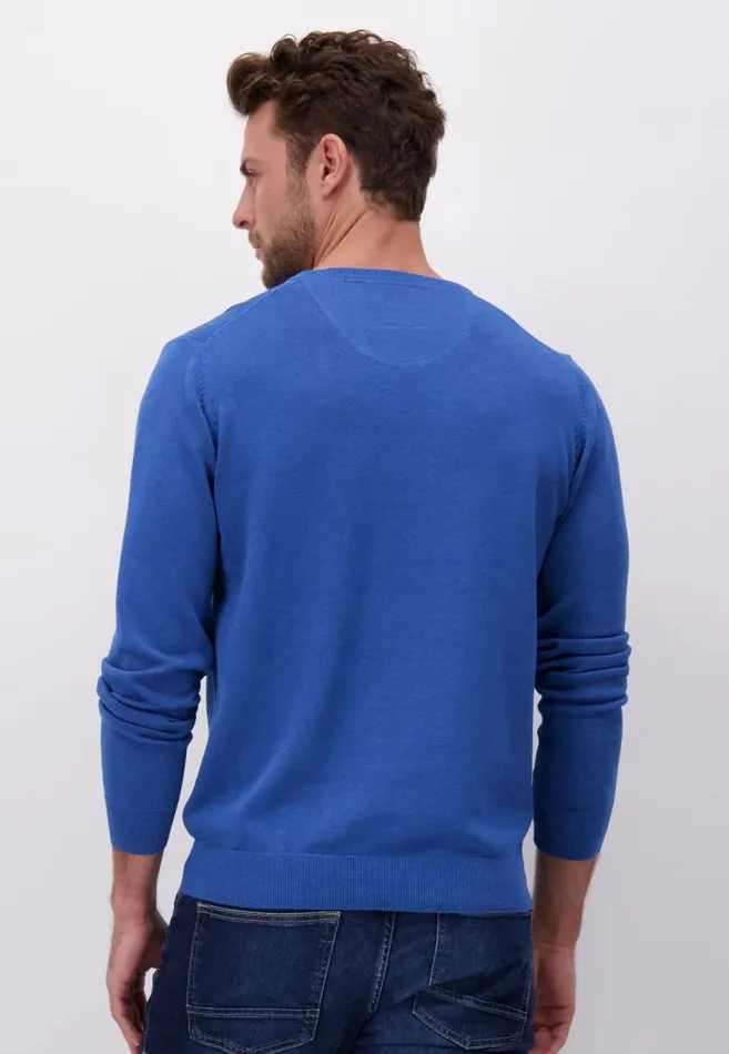 FYNCHHATTON Fine Knitting Sweater With A Circular Neckline Navysteelcharcoalazure Men Sweater