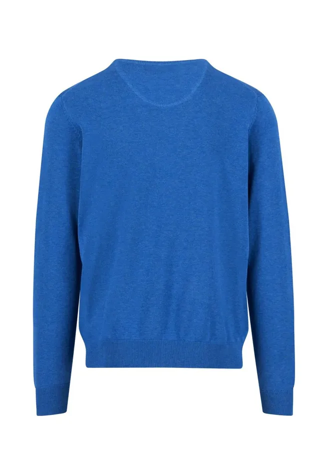 FYNCHHATTON Fine Knitting Sweater With A Circular Neckline Navysteelcharcoalazure Men Sweater