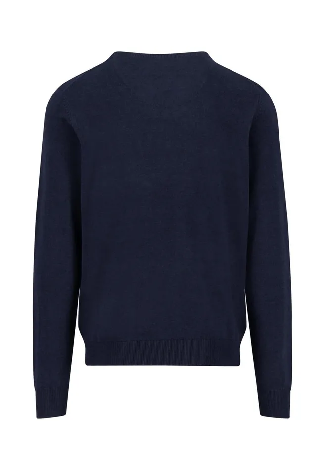 FYNCHHATTON Fine Knitting Sweater With A Circular Neckline Navysteelcharcoalazure Men Sweater