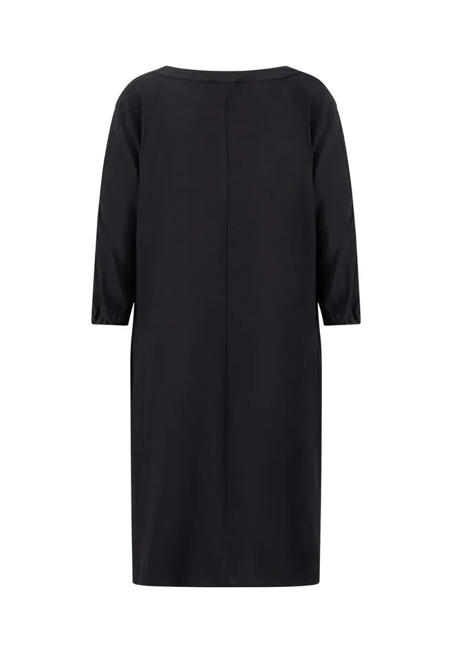 FYNCHHATTON Flowing Black Dress Made Of Viscose Black Women Dresses FYNCHHATTON Flowing Black Dress Made Of Viscose Black Women Dresses