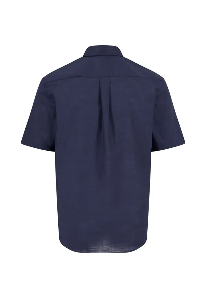 FYNCHHATTON Halbbar Shirt Made Of 100 Soft Cotton Peesummer Breezenavywhite Men Shirts