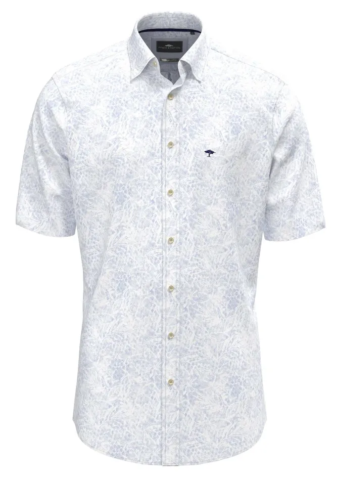 FYNCHHATTON Halklm Shirt With A Caps Collar And Logodail Summer Breezenavy Men Shirts FYNCHHATTON Halklm Shirt With A Caps Collar And Logodail Summer Breezenavy Men Shirts