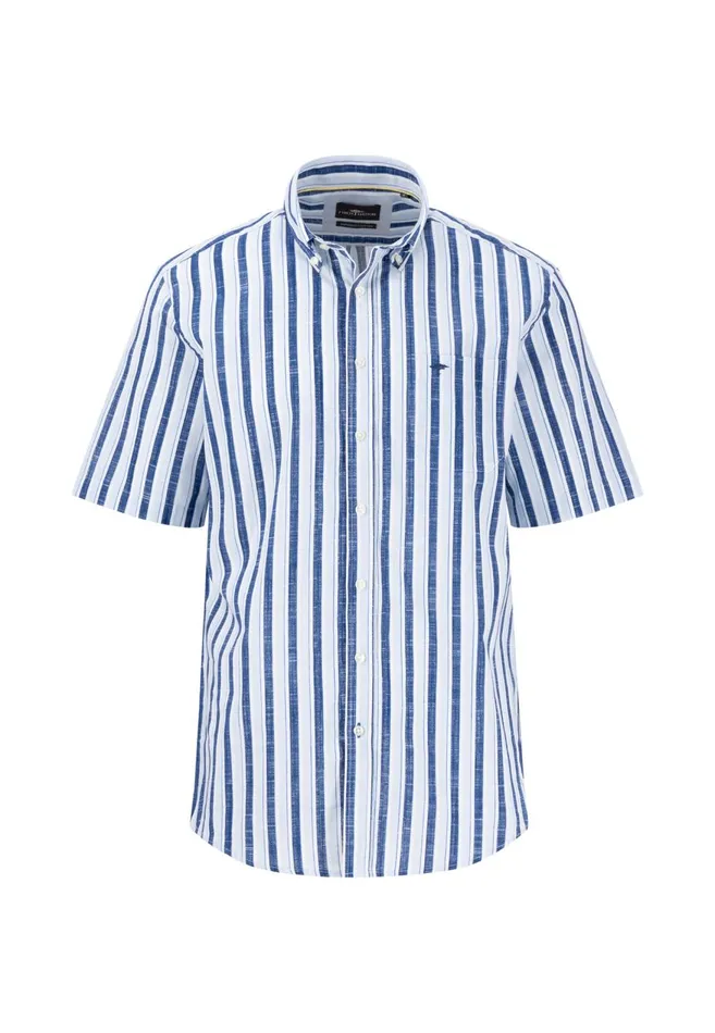 FYNCHHATTON Halklm Shirt With Stripes And Logodails Summer Breeze Men Shirts