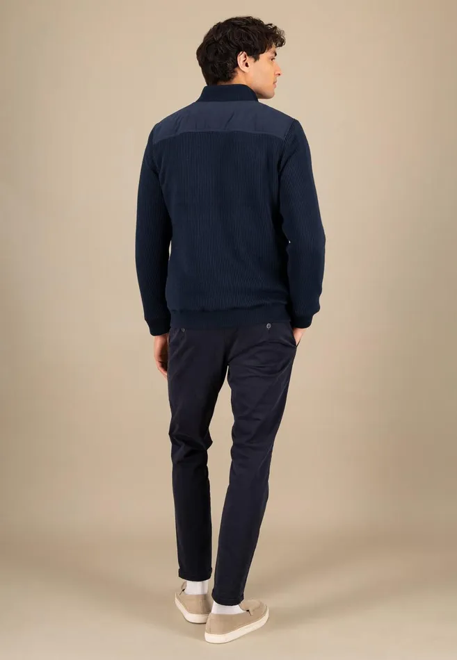 FYNCHHATTON Hybrid Jacket With Breast Pockets Navynew Offwhite Men Jackets and Coats