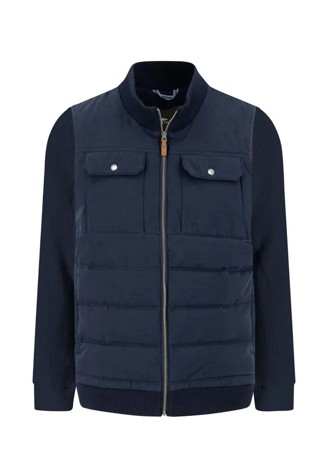 FYNCHHATTON Hybrid Jacket With Breast Pockets Navynew Offwhite Men Jackets and Coats