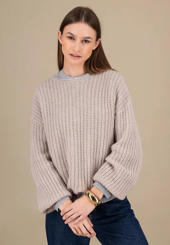 FYNCHHATTON Knitting Sweater Made Of MohairWollmix Ashmilkcrimson Redblue Purple Women Sweater FYNCHHATTON Knitting Sweater Made Of MohairWollmix Ashmilkcrimson Redblue Purple Women Sweater