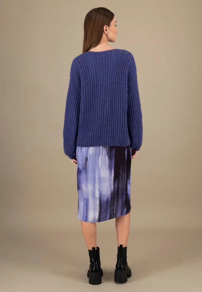 FYNCHHATTON Knitting Sweater Made Of MohairWollmix Ashmilkcrimson Redblue Purple Women Sweater