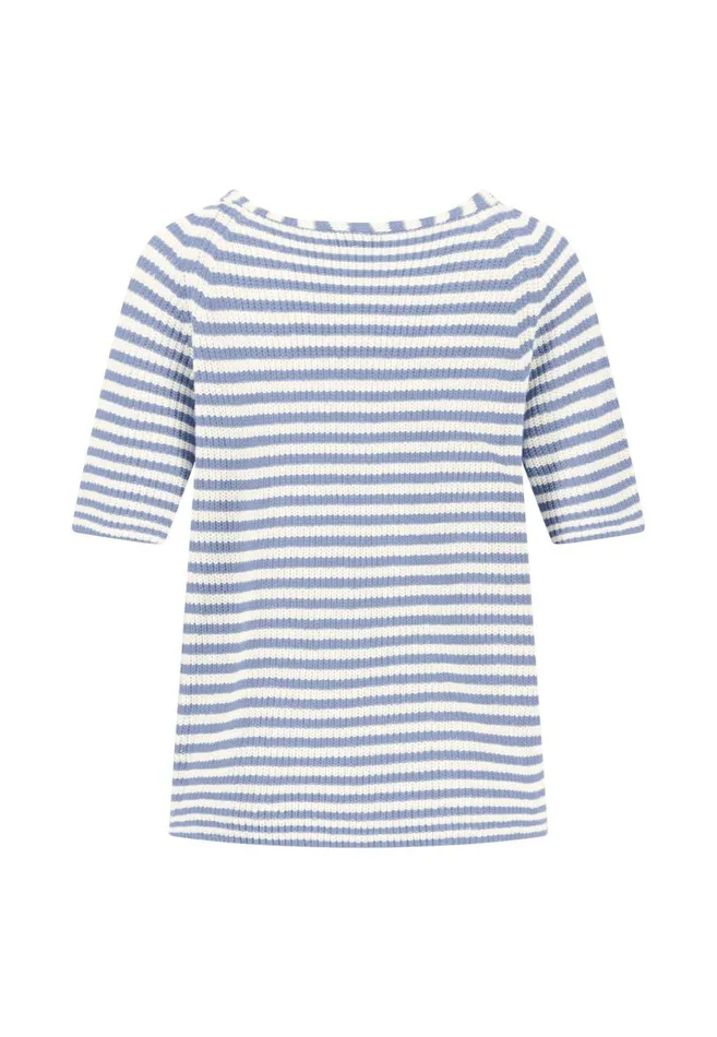 FYNCHHATTON Knitting Sweaters Made Of Linen Cotton Mix Summer Redsandlight Blue Women Sweater