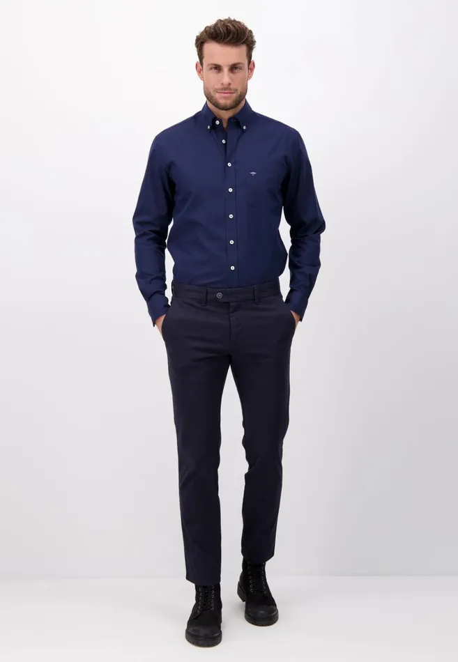 FYNCHHATTON Legere Chino Pants Made Of Cotton Mix Dark Navybeigeolive Men Pants