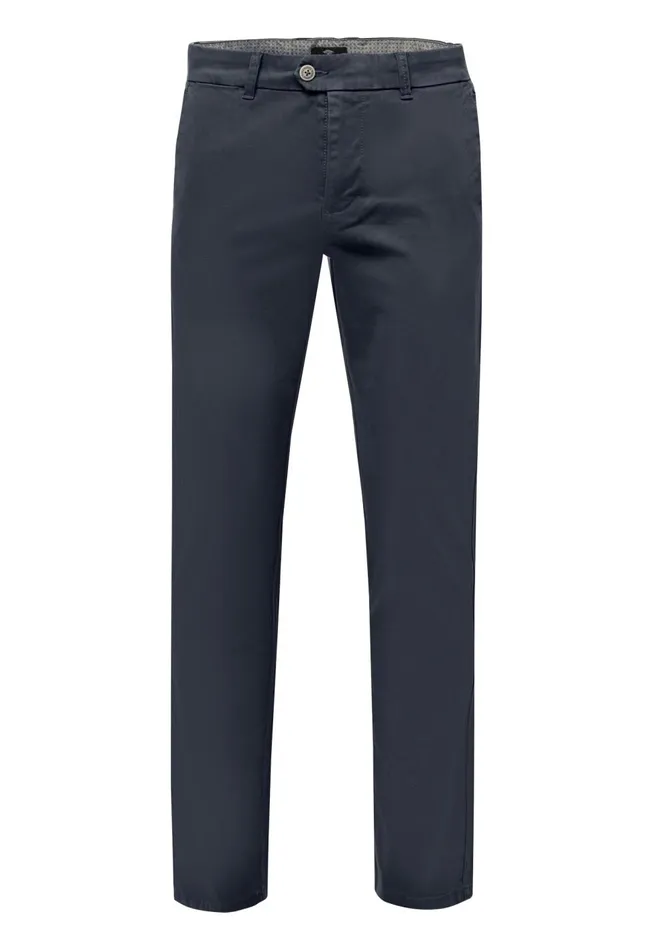 FYNCHHATTON Legere Chino Pants Made Of Cotton Mix Dark Navybeigeolive Men Pants