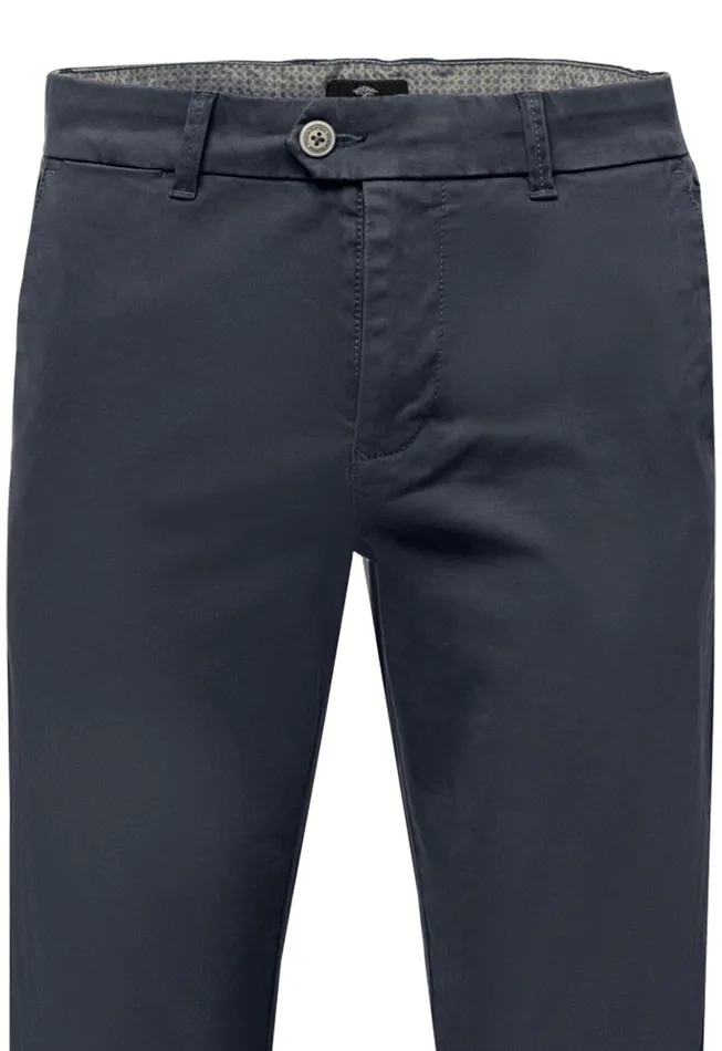 FYNCHHATTON Legere Chino Pants Made Of Cotton Mix Dark Navybeigeolive Men Pants