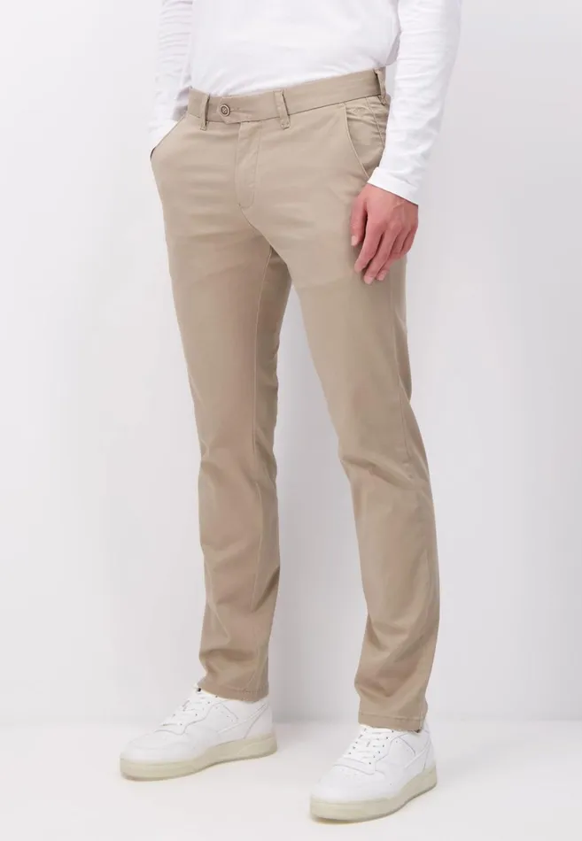 FYNCHHATTON Legere Chino Pants Made Of Cotton Mix Dark Navybeigeolive Men Pants