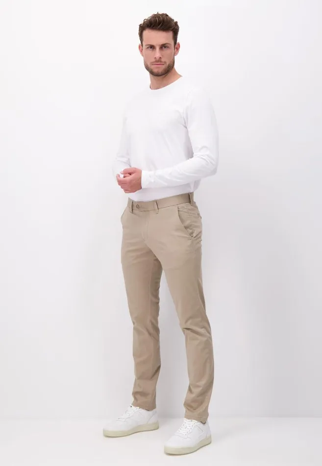 FYNCHHATTON Legere Chino Pants Made Of Cotton Mix Dark Navybeigeolive Men Pants