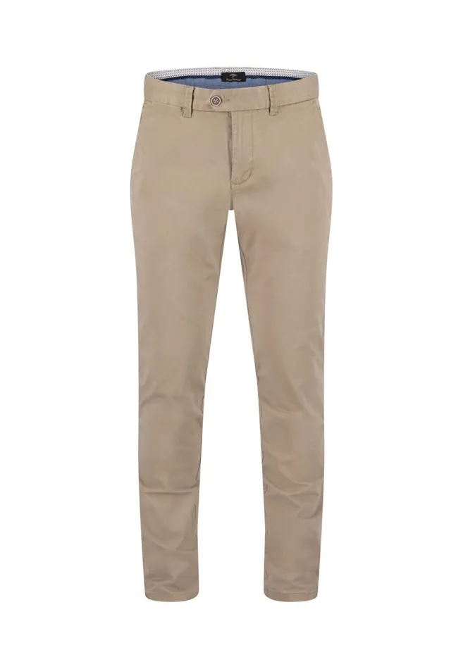 FYNCHHATTON Legere Chino Pants Made Of Cotton Mix Dark Navybeigeolive Men Pants