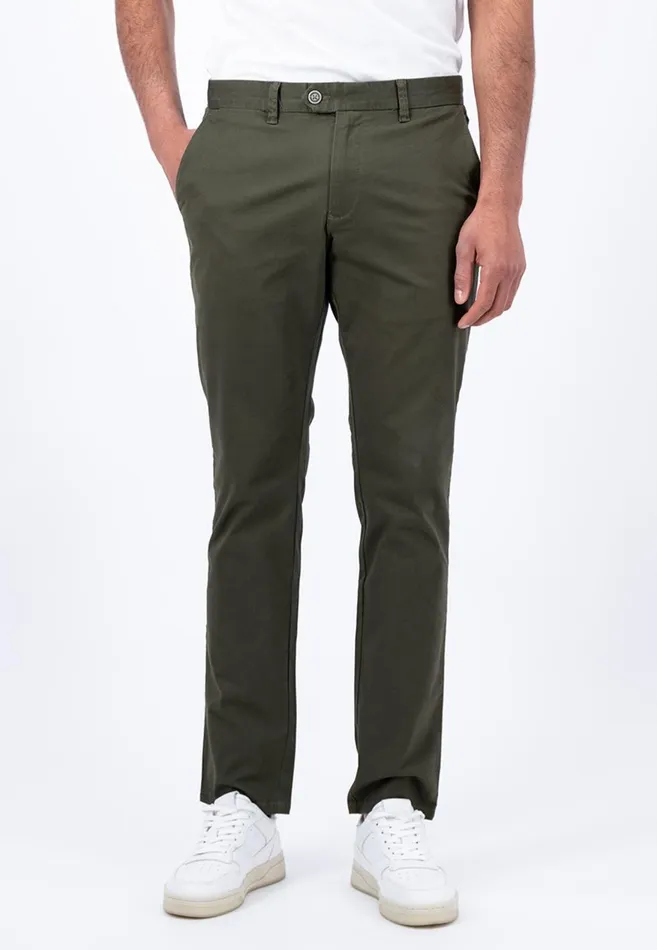 FYNCHHATTON Legere Chino Pants Made Of Cotton Mix Dark Navybeigeolive Men Pants