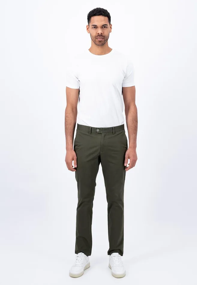 FYNCHHATTON Legere Chino Pants Made Of Cotton Mix Dark Navybeigeolive Men Pants