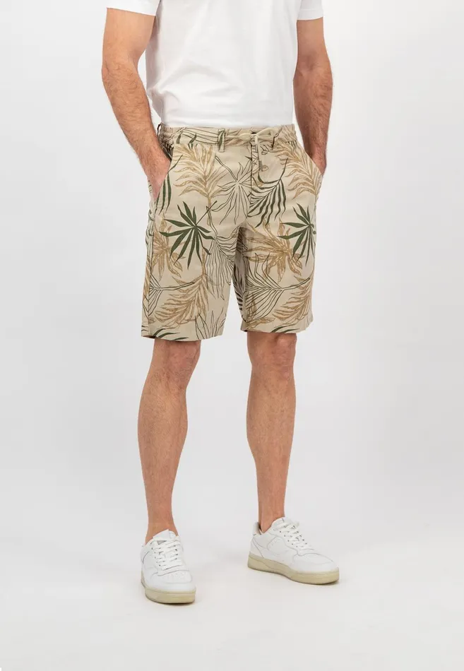 FYNCHHATTON Linen Mix Shorts Stone Men Shorts