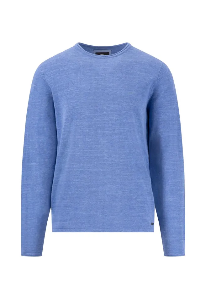 FYNCHHATTON Mottled Knitting Sweater With A Circular Neckline Strong Bluenavyturf Greennew Offwhite Men Sweater FYNCHHATTON Mottled Knitting Sweater With A Circular Neckline Strong Bluenavyturf Greennew Offwhite Men Sweater