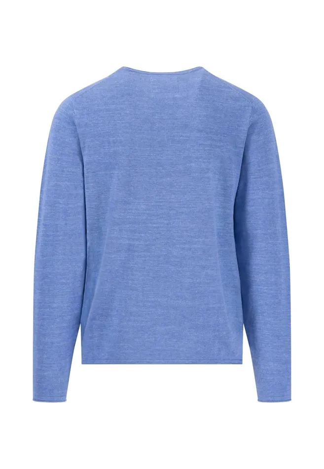 FYNCHHATTON Mottled Knitting Sweater With A Circular Neckline Strong Bluenavyturf Greennew Offwhite Men Sweater