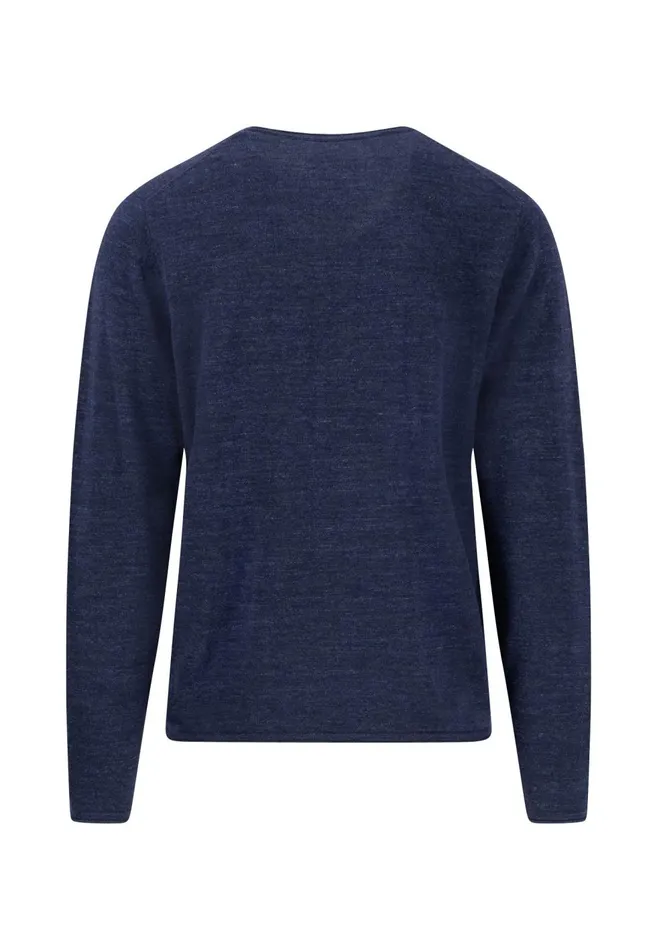 FYNCHHATTON Mottled Knitting Sweater With A Circular Neckline Strong Bluenavyturf Greennew Offwhite Men Sweater