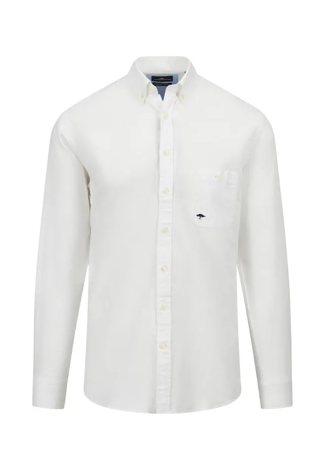 FYNCHHATTON Oxford Shirt Made Of Cotton Light Khakinavycloud Bluewhitepale Blush Men Shirts