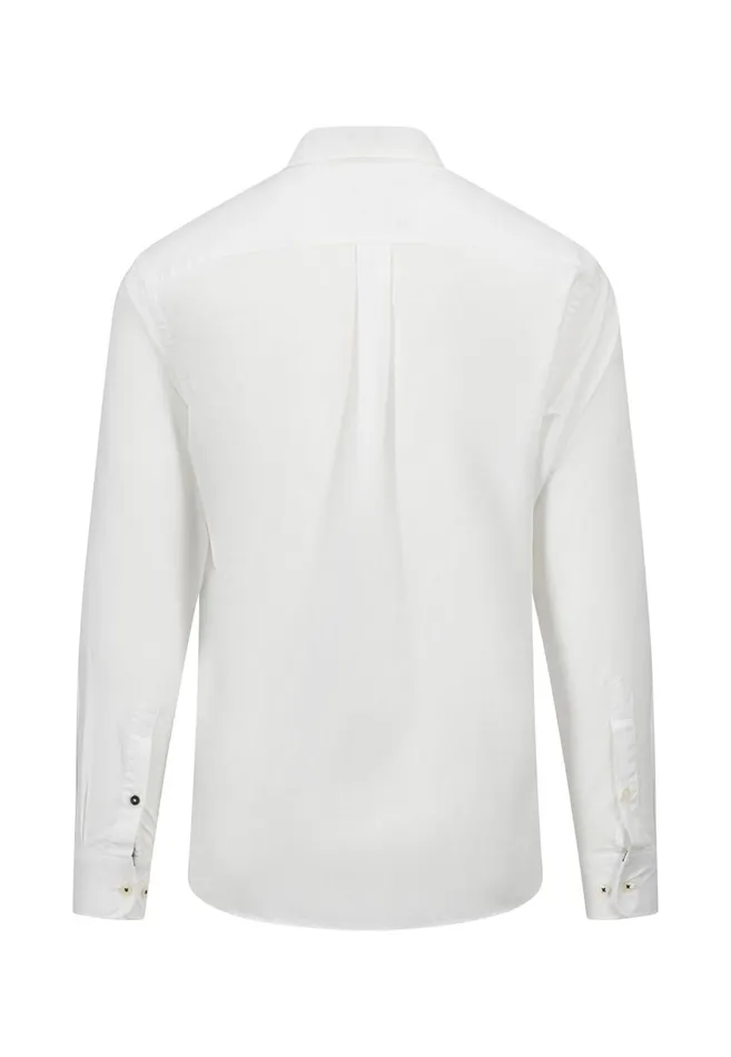 FYNCHHATTON Oxford Shirt Made Of Cotton Light Khakinavycloud Bluewhitepale Blush Men Shirts