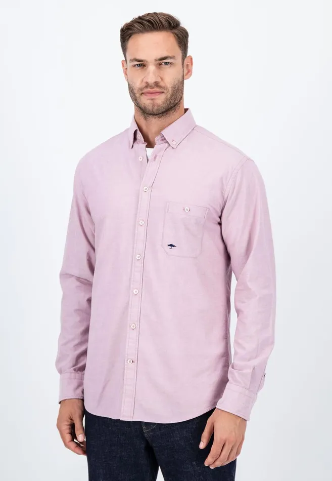 FYNCHHATTON Oxford Shirt Made Of Cotton Light Khakinavycloud Bluewhitepale Blush Men Shirts