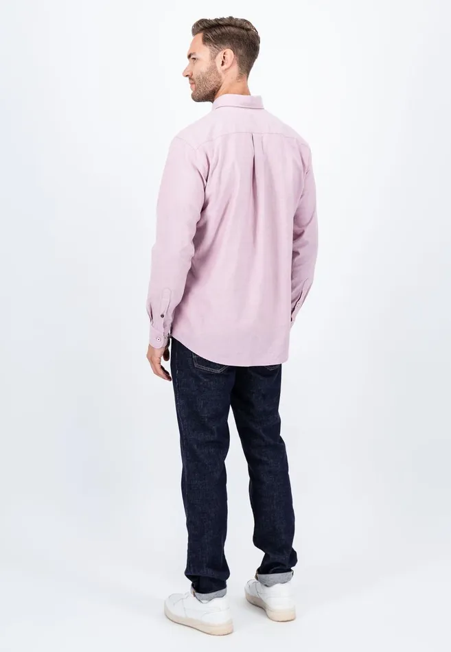 FYNCHHATTON Oxford Shirt Made Of Cotton Light Khakinavycloud Bluewhitepale Blush Men Shirts