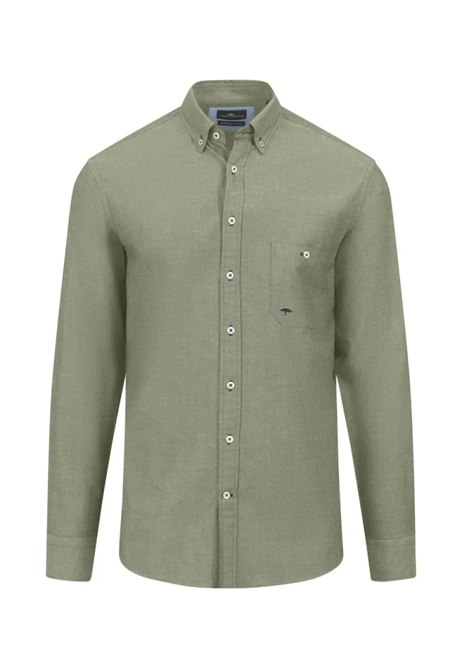 FYNCHHATTON Oxford Shirt Made Of Cotton Light Khakinavycloud Bluewhitepale Blush Men Shirts